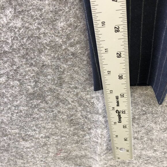 1.2.3 Paris Pinstriped Dress Pant Navy Blue Womens Size EU 40 US 10 Tapered Leg - Picture 11 of 11